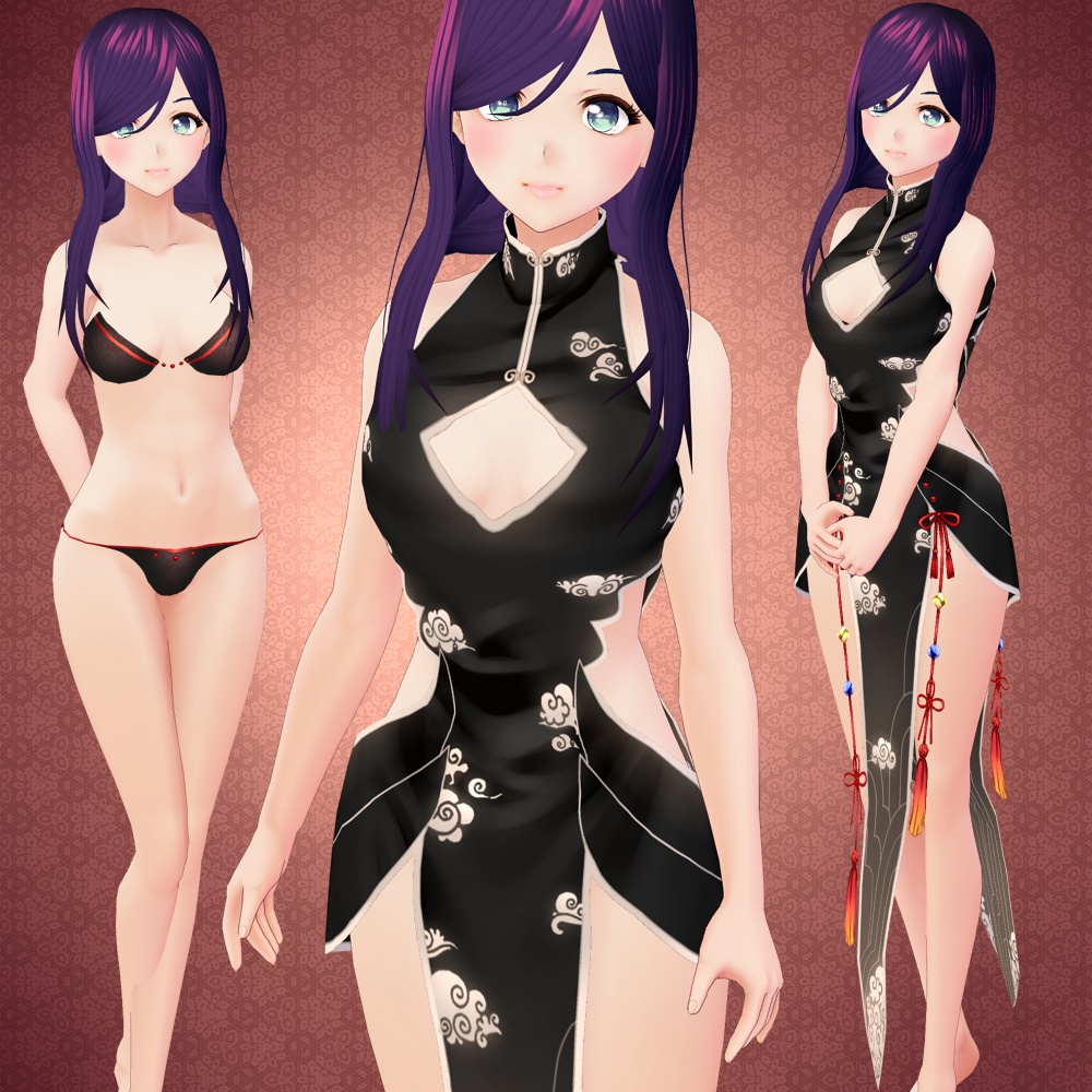 [Vroid] Orchid Fall dress
