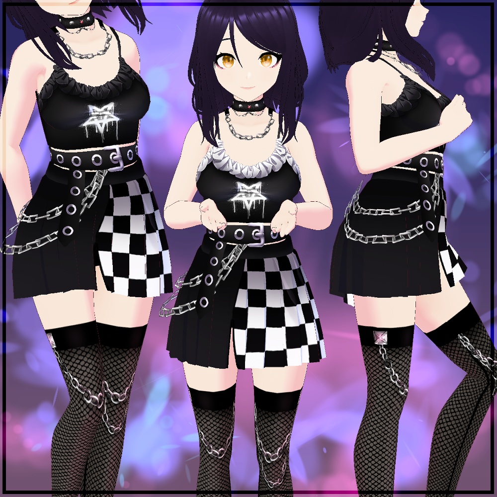 [Vroid] Punk chain outfit
