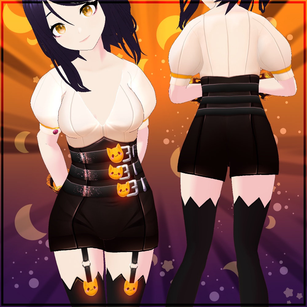 [Vroid] Halloween Pumpkin outfit