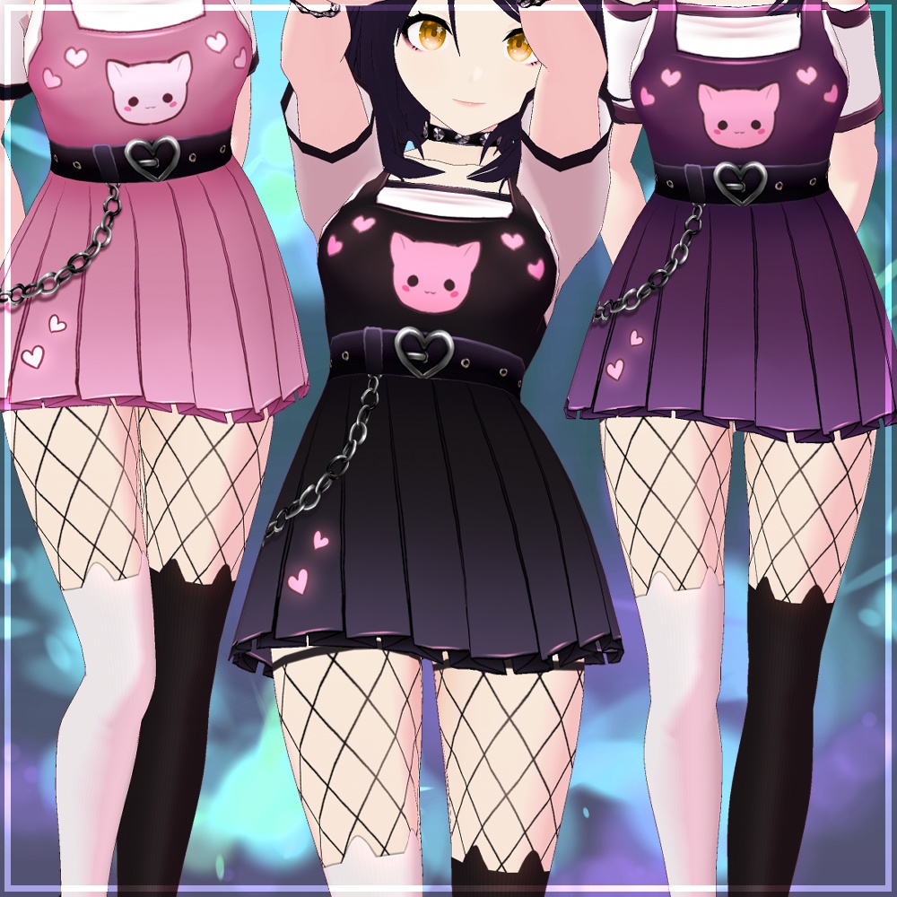 [Vroid] Pretty Kitty dress set