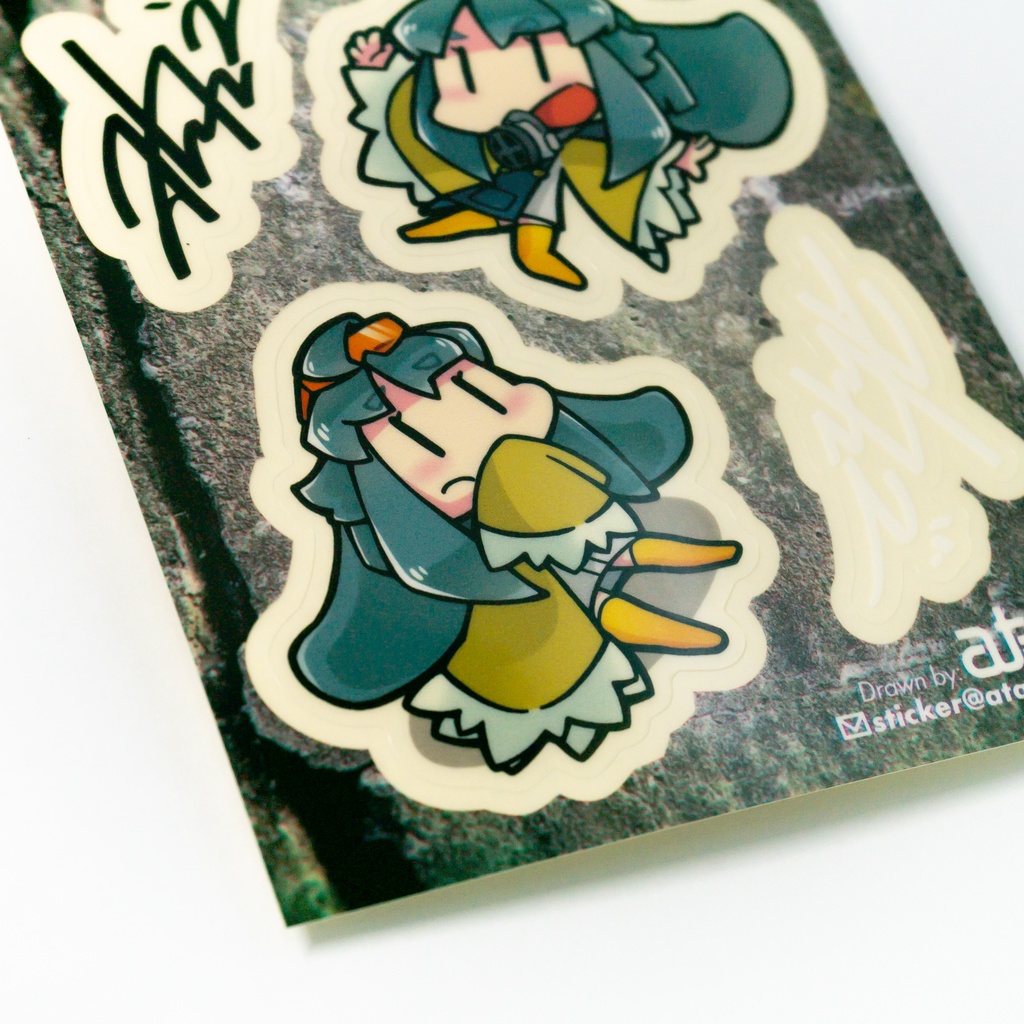 ステッカー:サイン+ちびaたん2