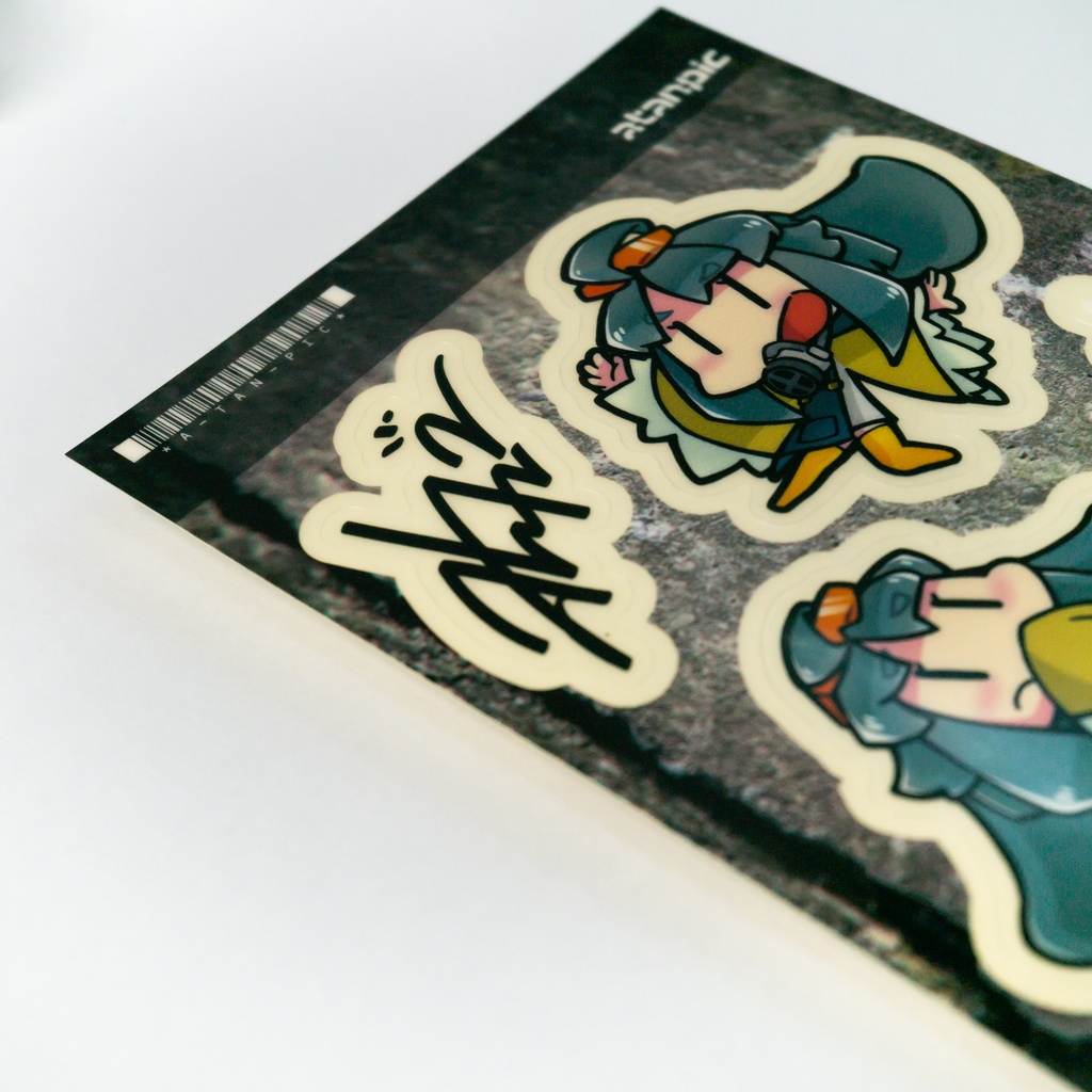 ステッカー:サイン+ちびaたん2