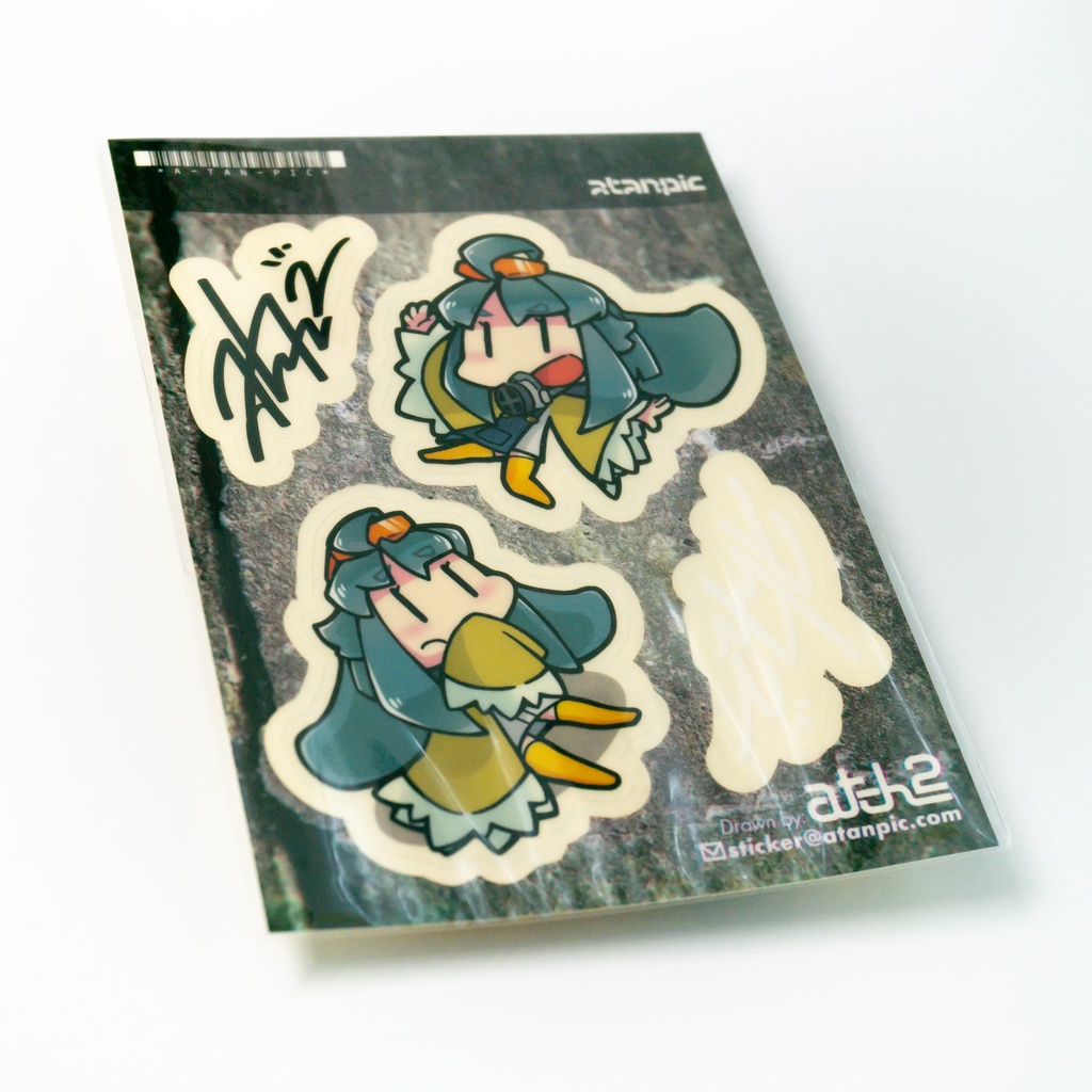 ステッカー:サイン+ちびaたん2