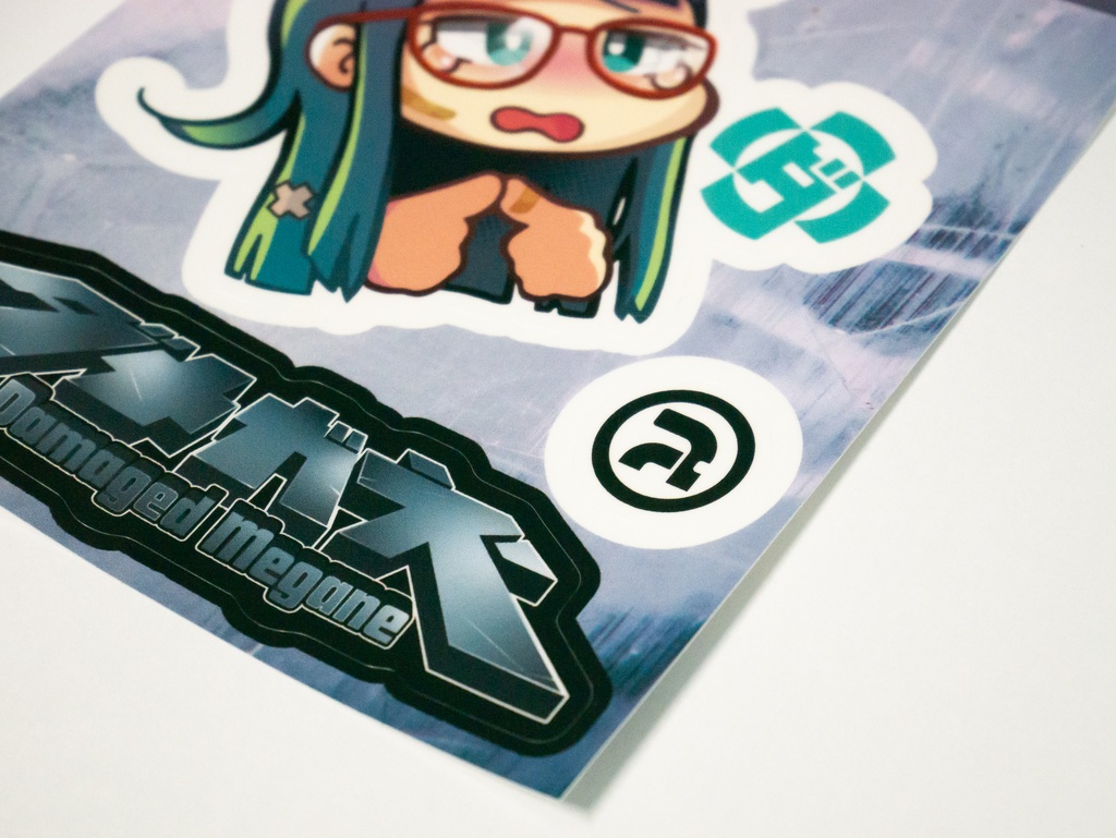 ステッカー:ダメガネ