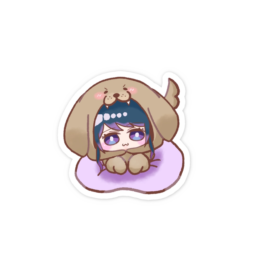 ねるわんこステッカー