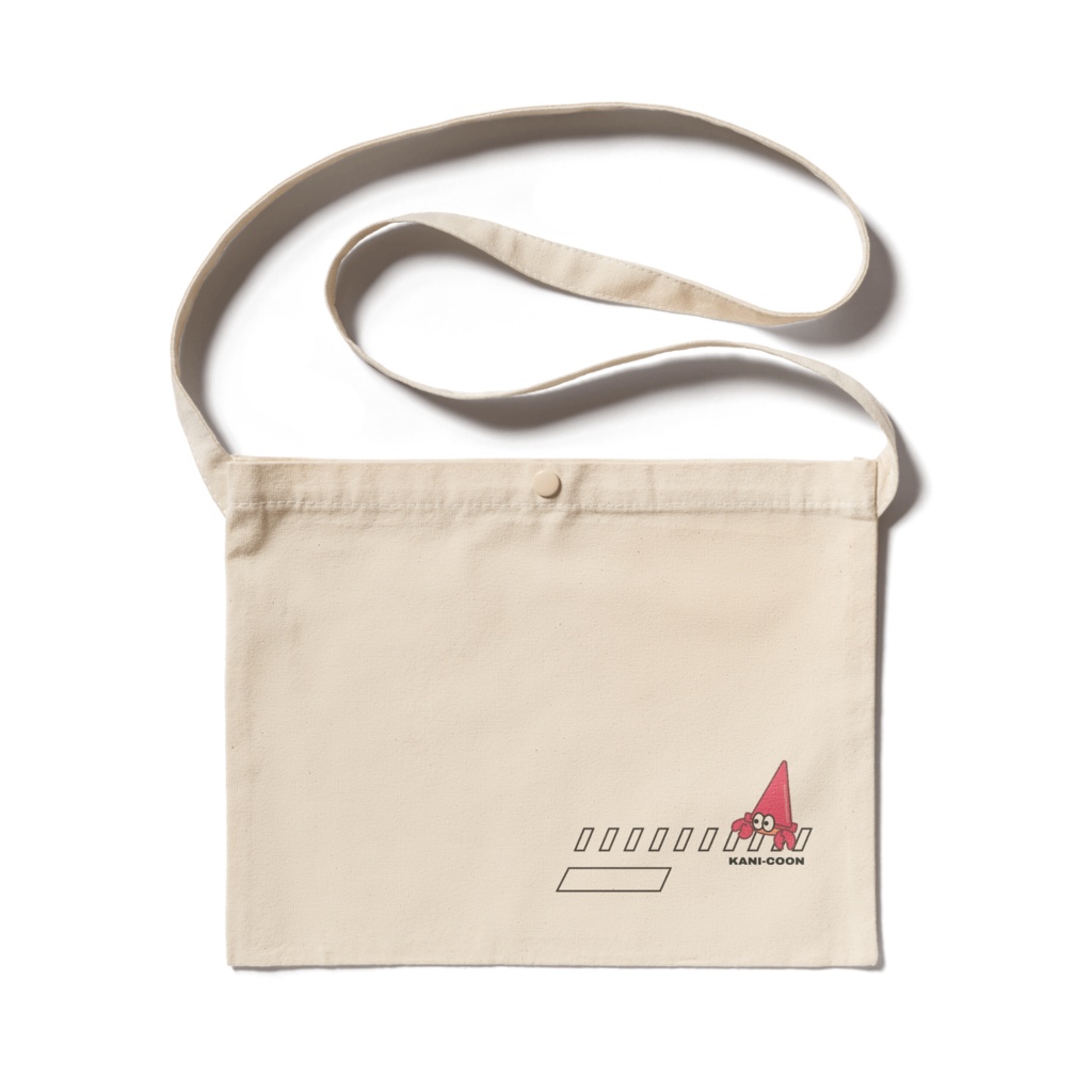「カニキャラ サコッシュ|KANI-COON シンプルワンポイント」