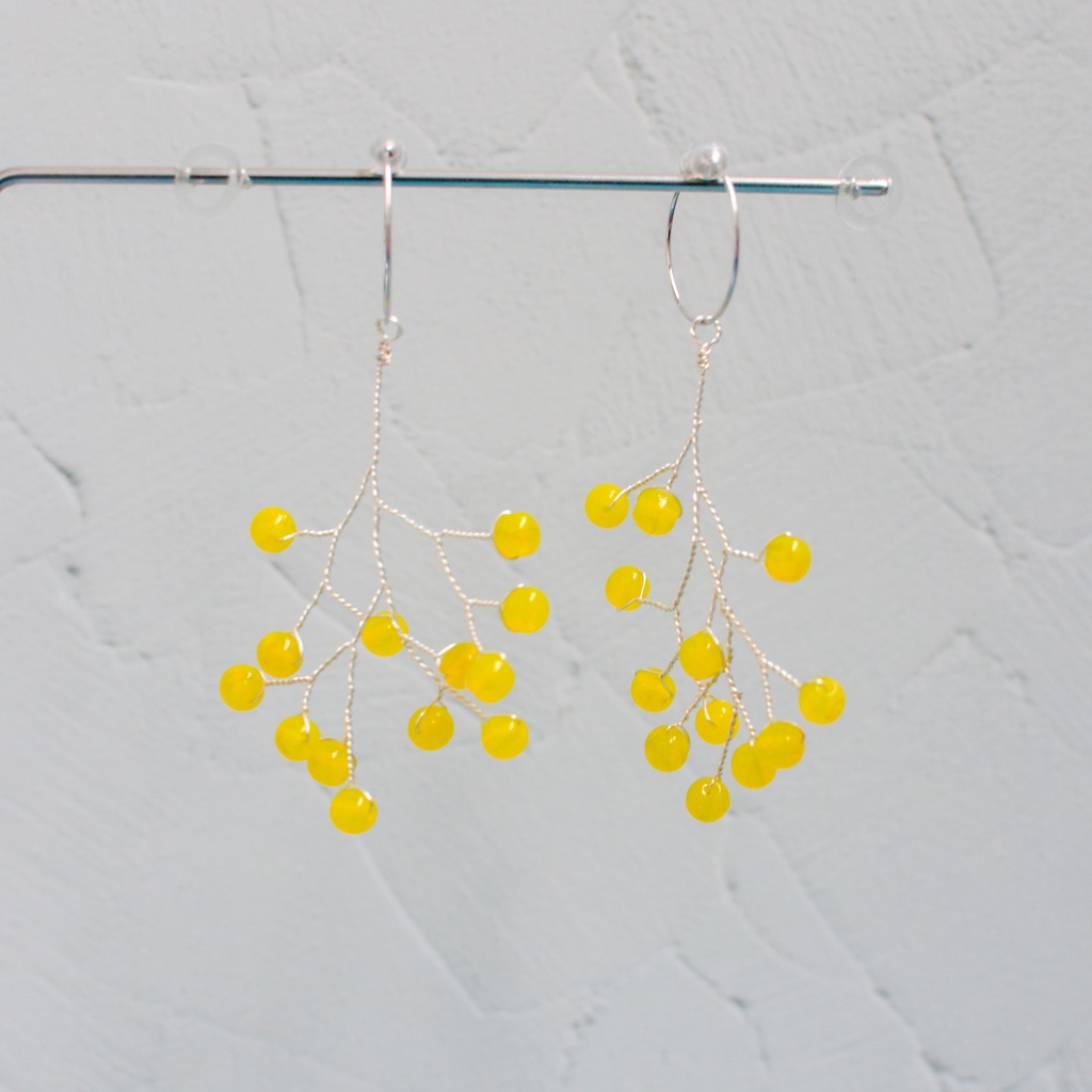 ★菜の花イヤリング