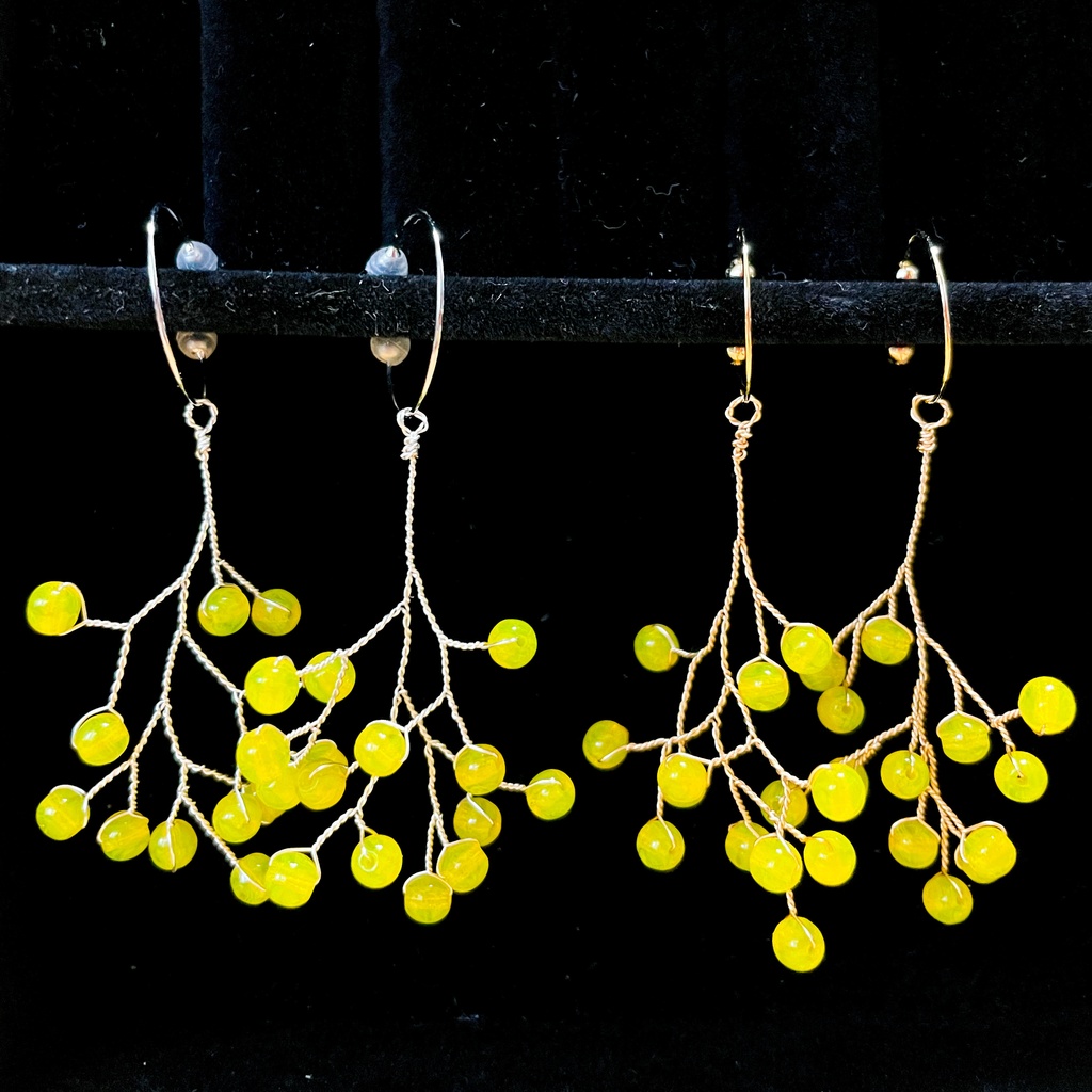 ★菜の花イヤリング