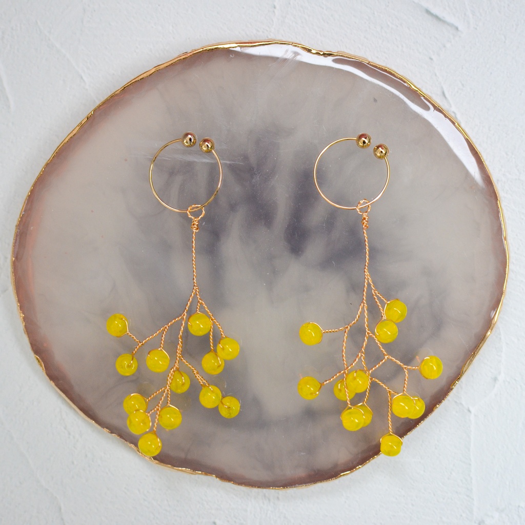 ★菜の花イヤリング