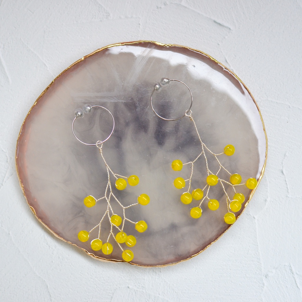 ★菜の花イヤリング