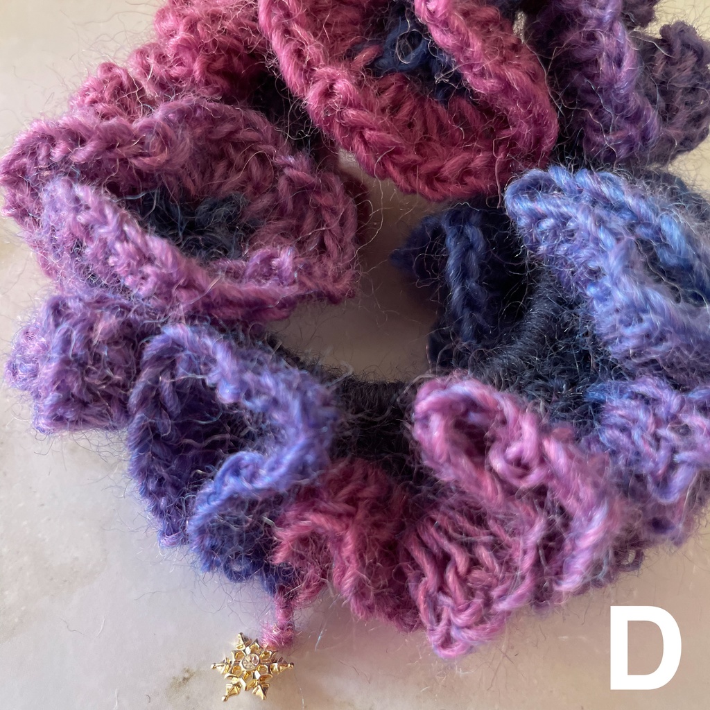 ★ニットシュシュ スノーフレーク