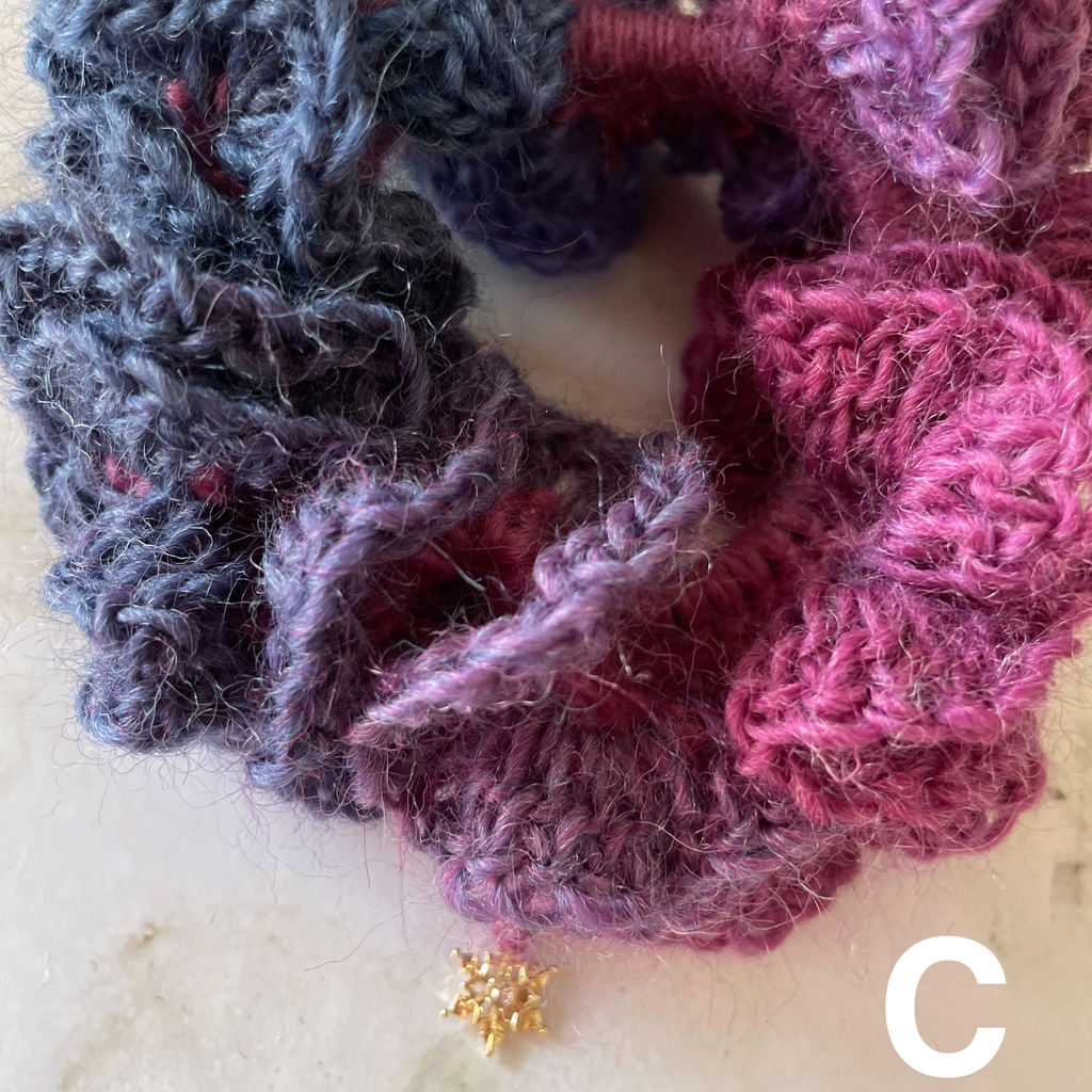 ★ニットシュシュ スノーフレーク