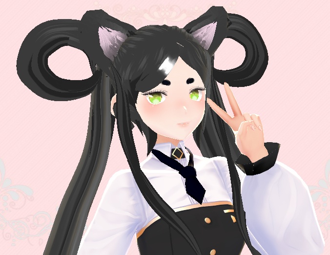 Vroid Hair - Ponytails, Bun Hoops, Cat Ears