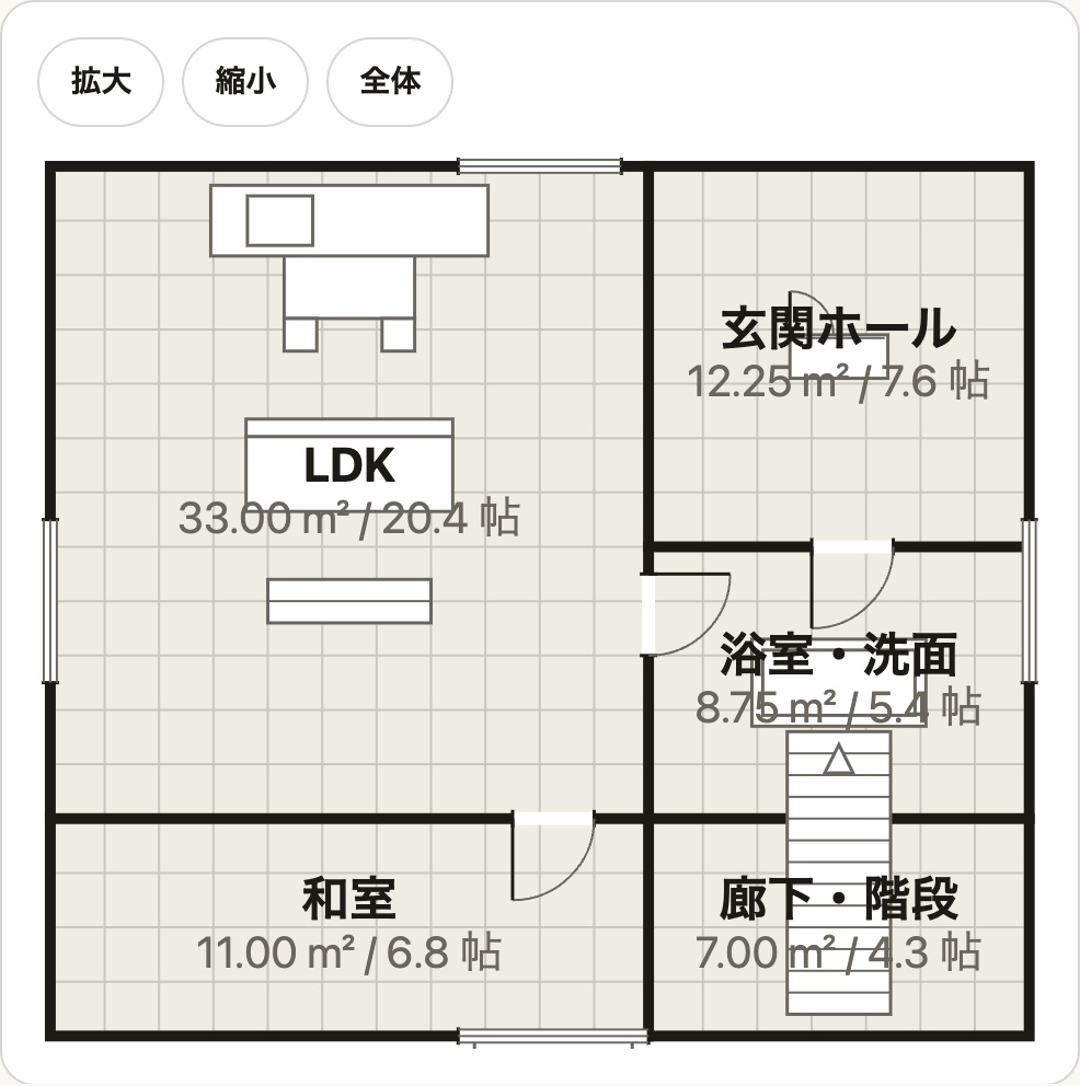 間取りシミュレーター ── マス目を塗って間取りを作り、その場で 3D で確かめる(埋め込み + 素の HTML 1 枚)