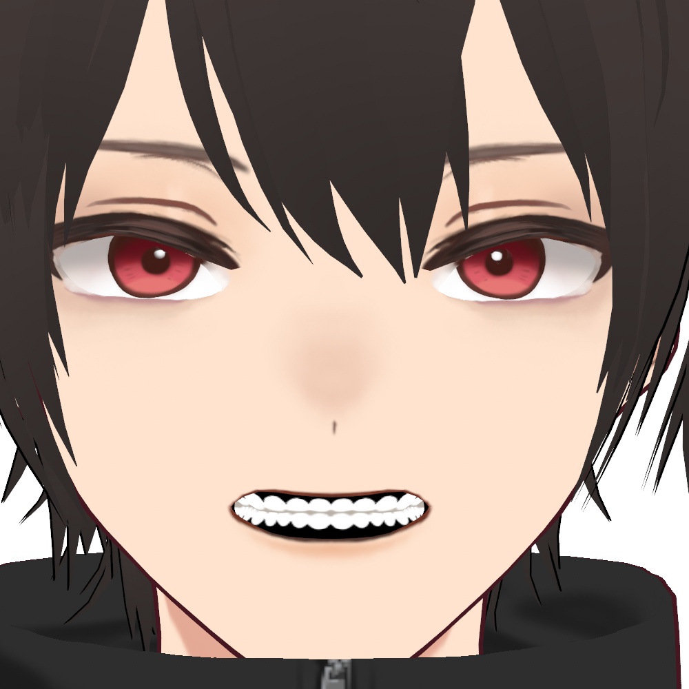 【Vroid】漫画風口内テクスチャ【アメコミ風?】