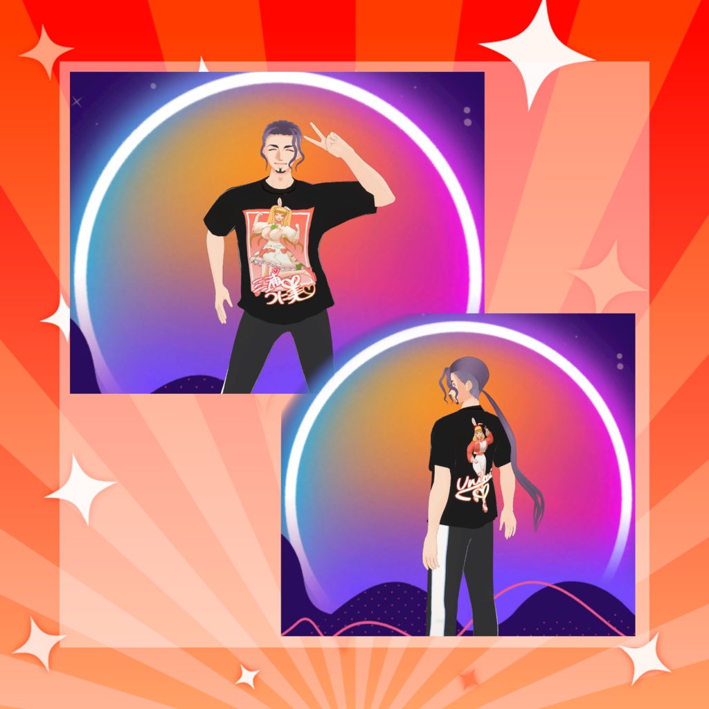 【Vroid】うに美ガチ恋勢向けファンTシャツ【Tシャツ】