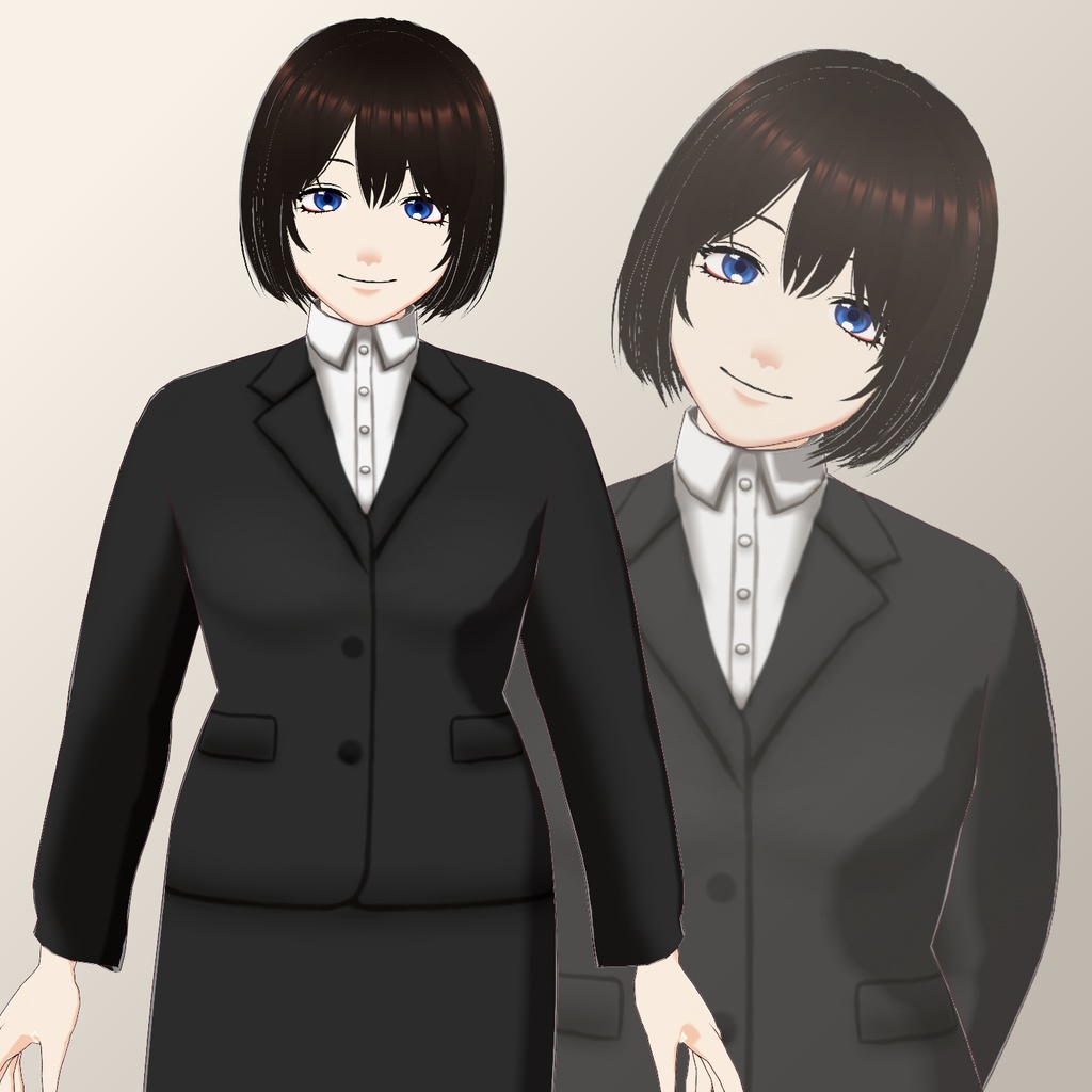 【Vroid】シンプルリクルートスーツ【衣装】