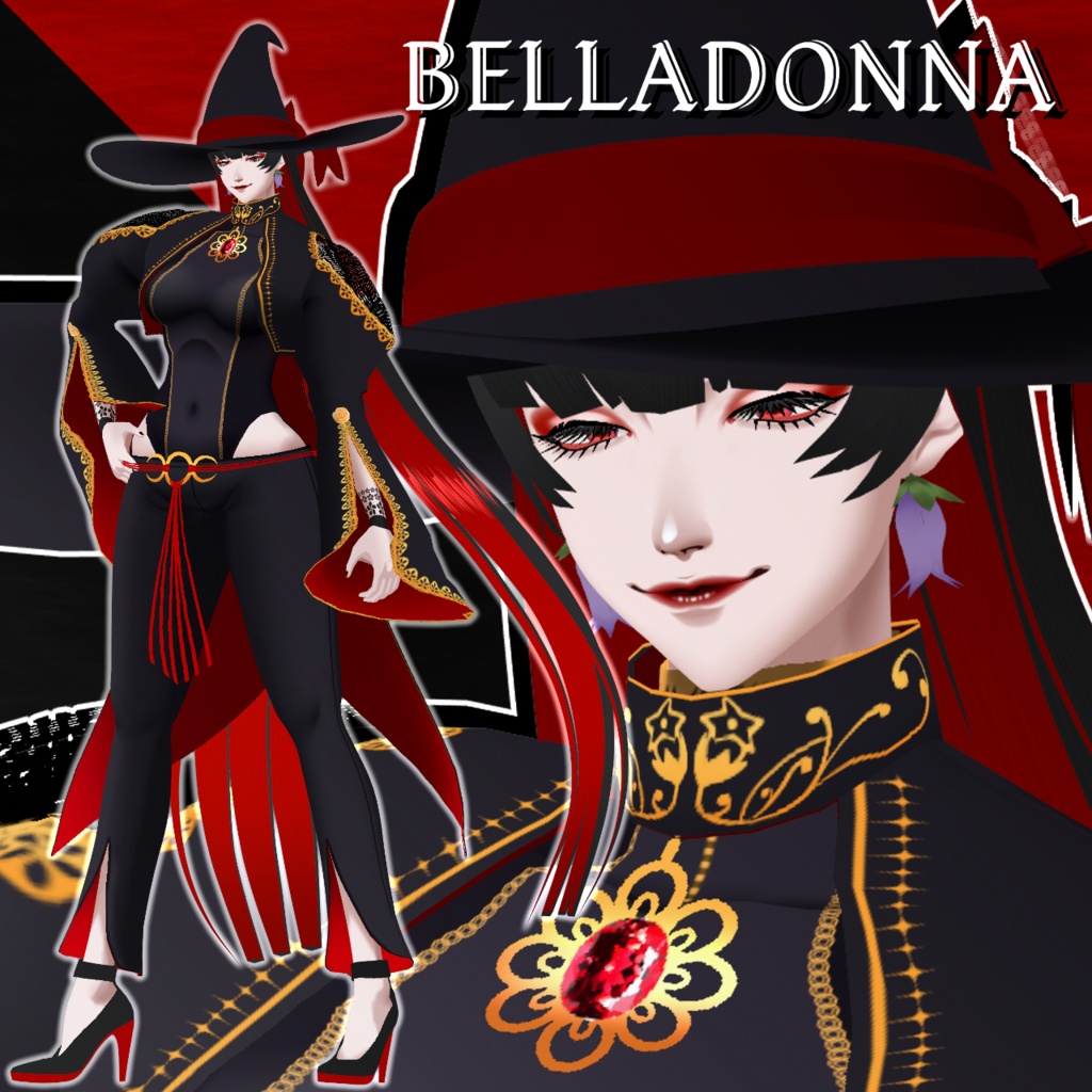 【Vroid】BELLADONNA／オリジナルVroid女性モデル