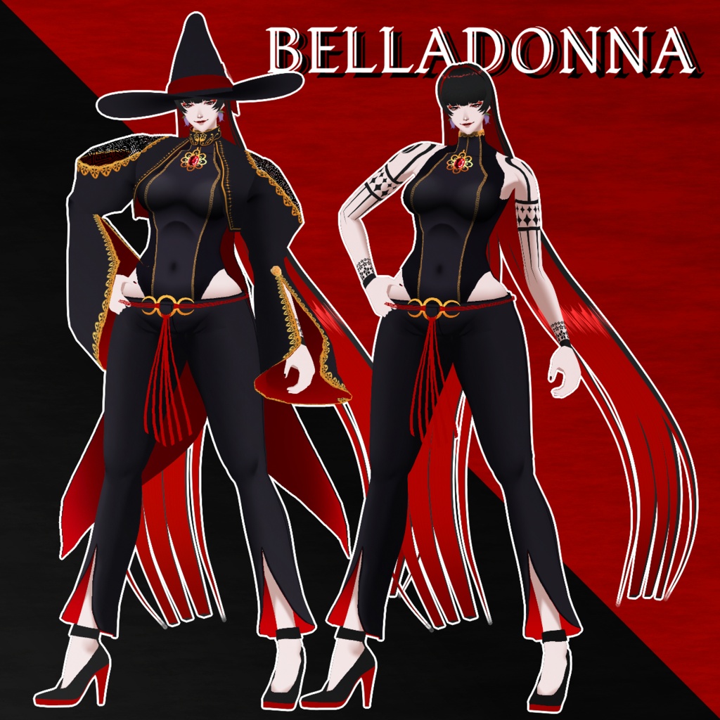 【Vroid】BELLADONNA／オリジナルVroid女性モデル - 義体屋・若榴工房 - 2/2