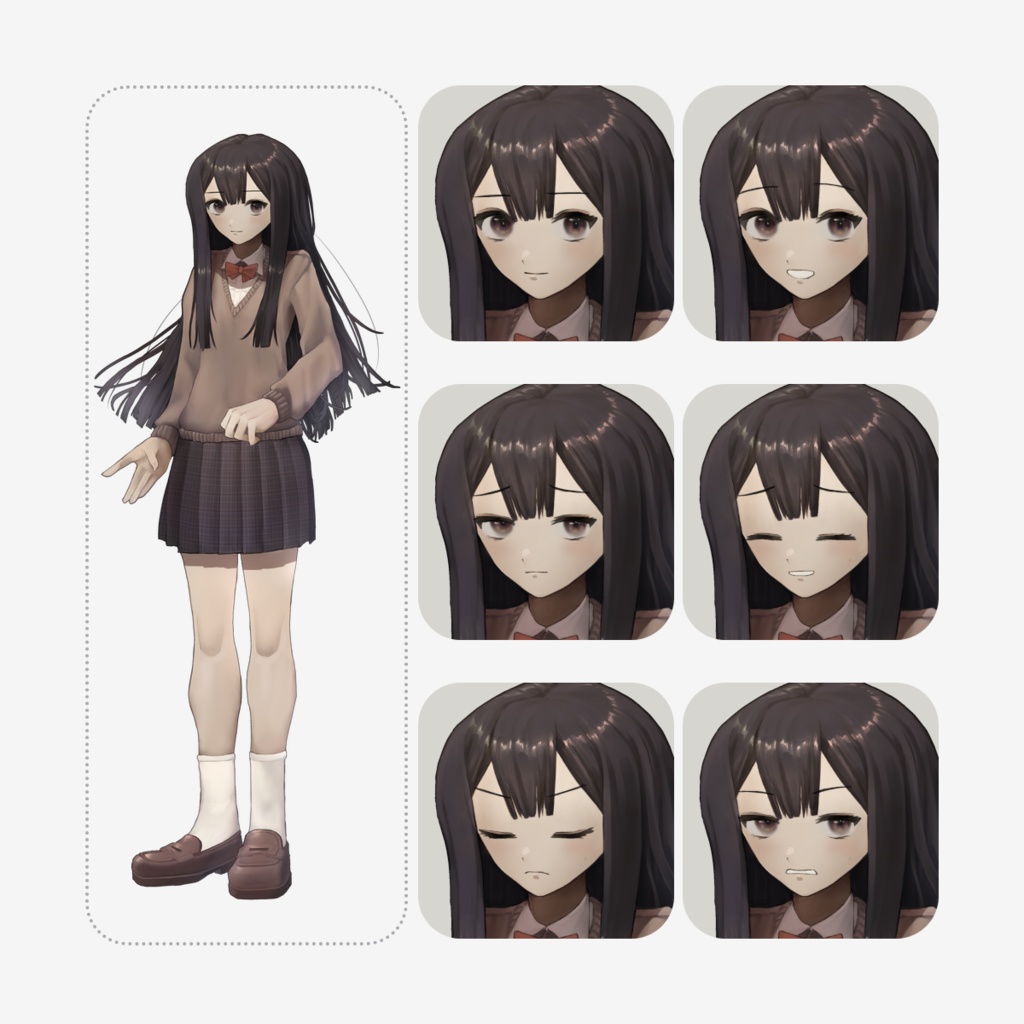 【立ち絵素材】女子高生01【無料版あり】