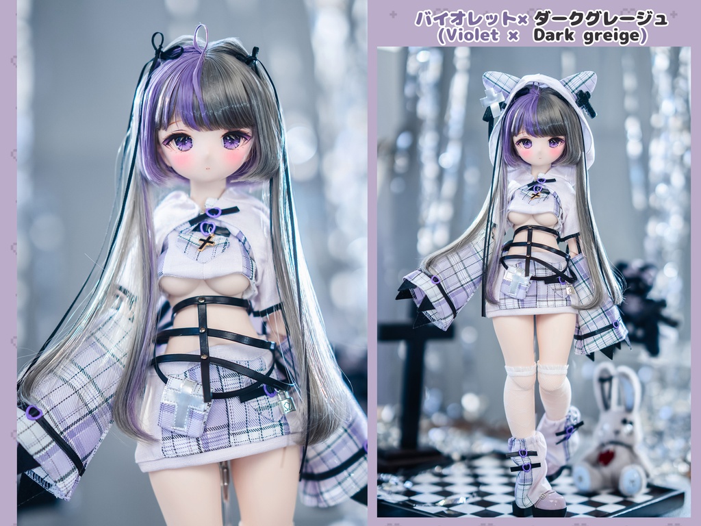 (7月通販会)【8-9inch 造形ウィッグ】「小悪魔ツーサイドアップ」