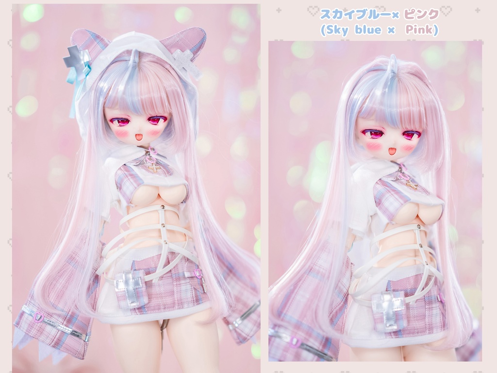(7月通販会)【8-9inch 造形ウィッグ】「小悪魔ツーサイドアップ」