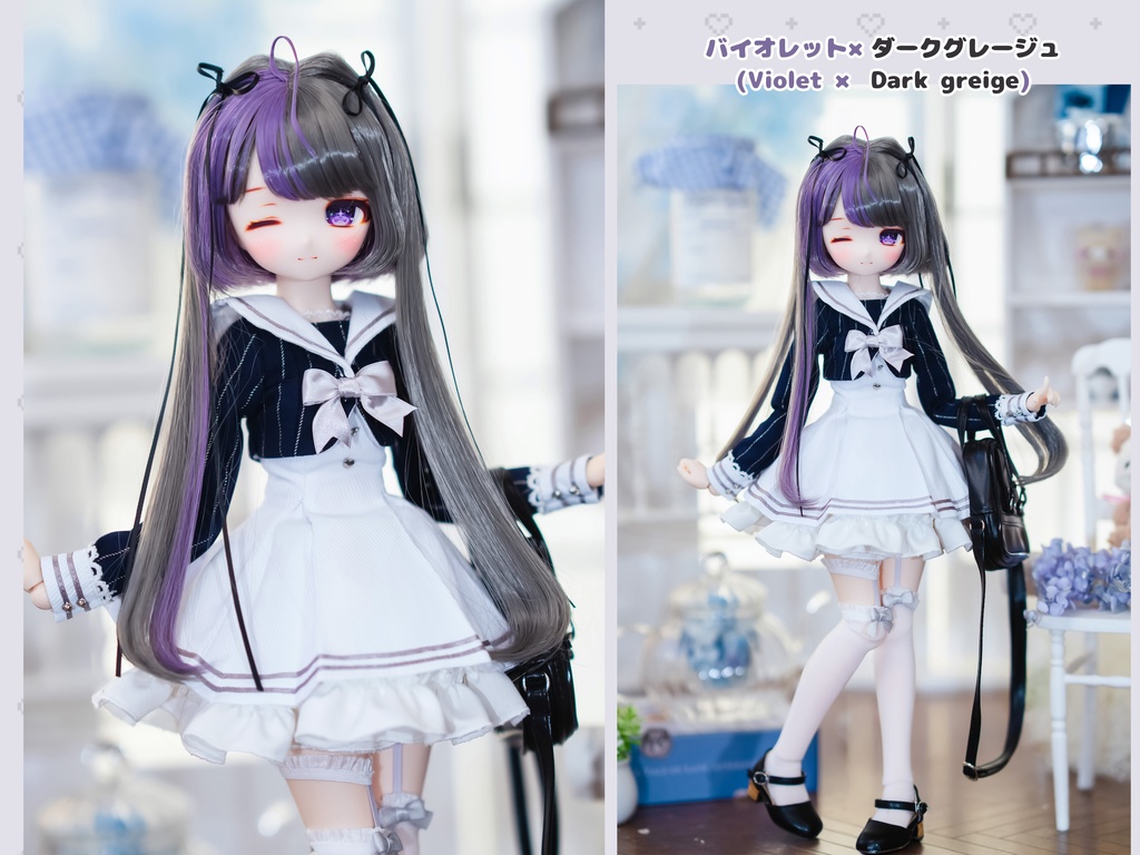 *受注* (3月通販会)【8-9inch 造形ウィッグ】「小悪魔ツーサイドアップ」