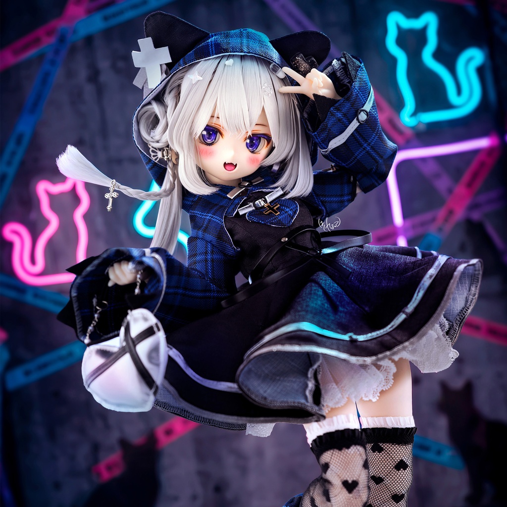 (7月通販会)📶「にゃんこハッカーv2.0」🐈⬛(1/4ドール・ワンピースタイプ)