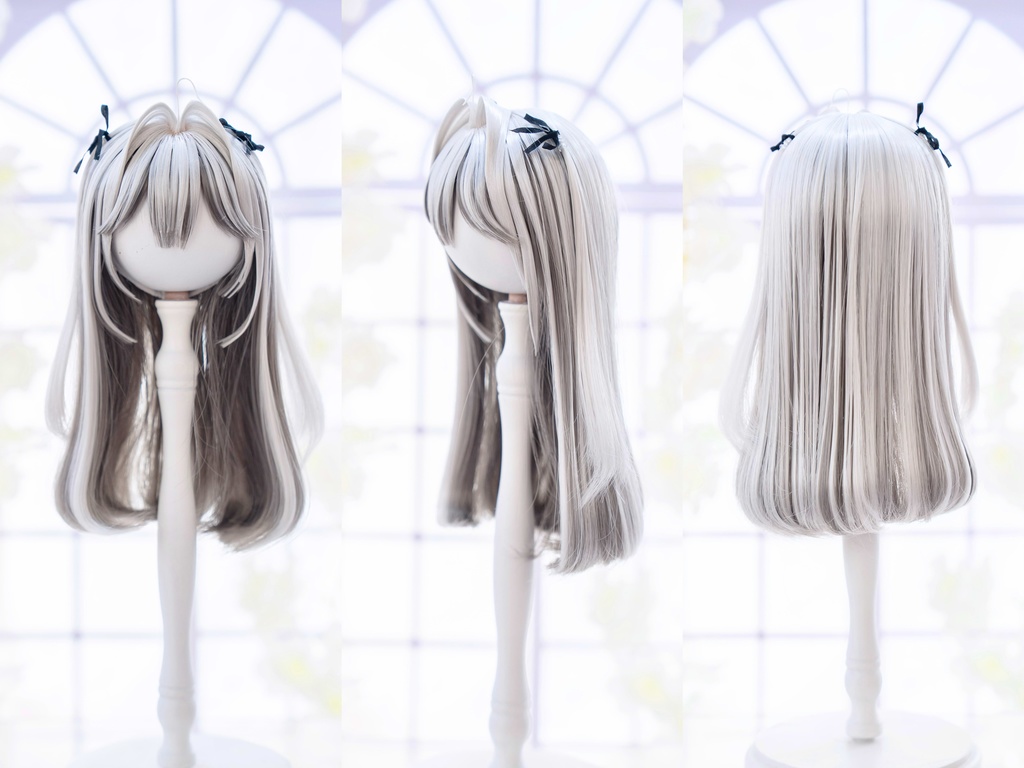 (11月通販会)【8-9inch 造形ウィッグ】「アホ毛インナーカラーハーフツイン」