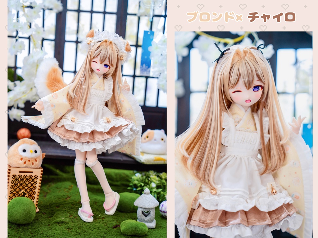 (11月通販会)【8-9inch 造形ウィッグ】「アホ毛インナーカラーハーフツイン」