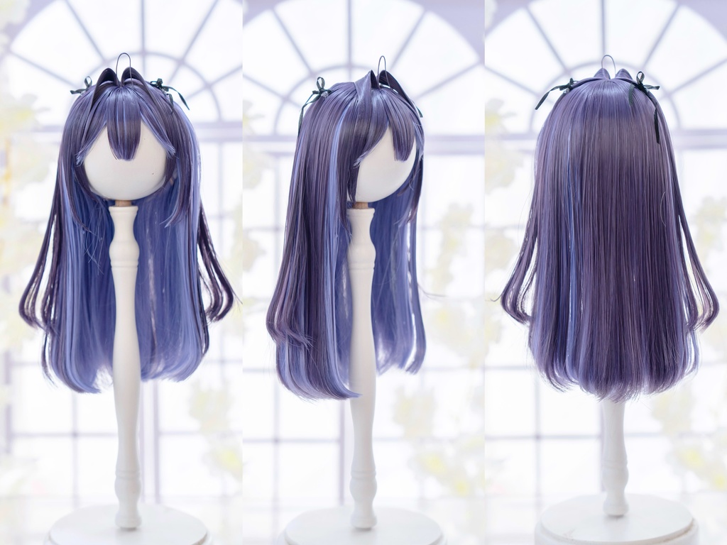 (11月通販会)【8-9inch 造形ウィッグ】「アホ毛インナーカラーハーフツイン」