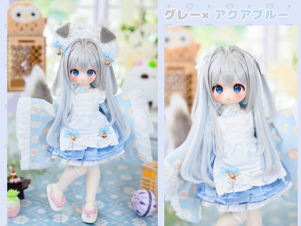 (11月通販会)【7-8inch 造形ウィッグ】「インナーカラーハーフツイン」