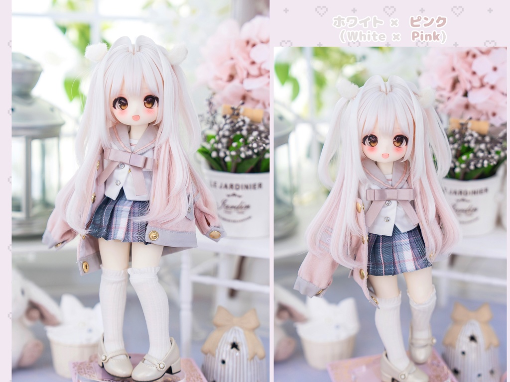 (12月通販会)【7-8inch 造形ウィッグ】「インナーカラーハーフツイン」