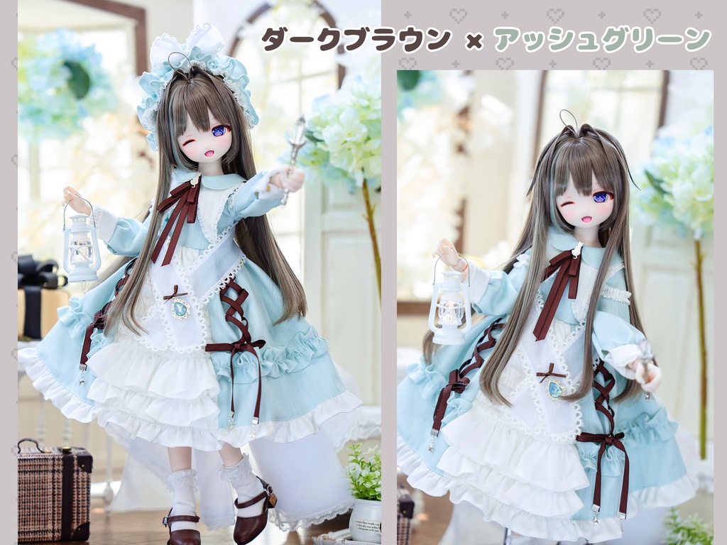 (9月通販会)【8-9inch 造形ウィッグ】「ポイントカラーストレートロング」