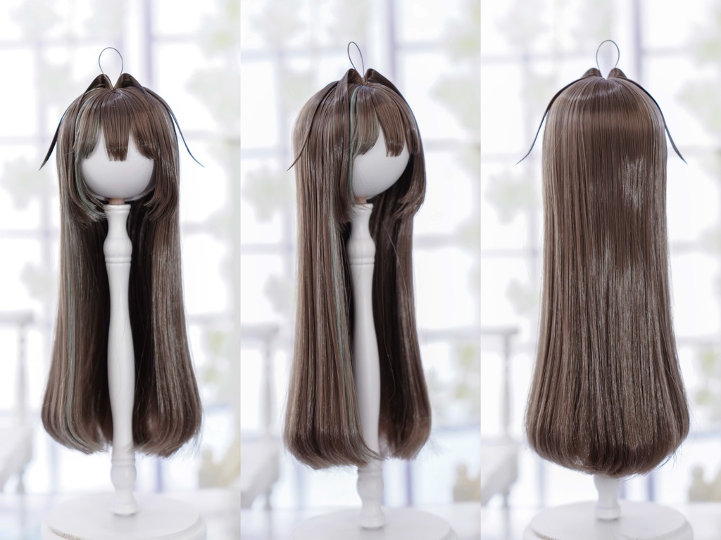 (9月通販会)【8-9inch 造形ウィッグ】「ポイントカラーストレートロング」