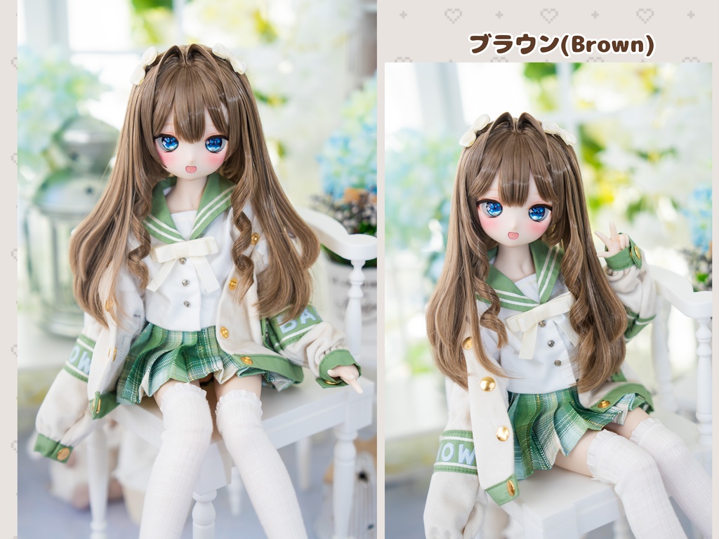 *受注* (12月通販会)【8-9inch 造形ウィッグ】「もみあげくるくるハーフツイン」