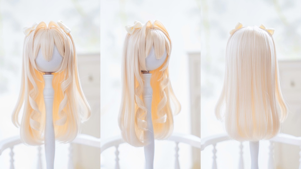 *受注* (12月通販会)【8-9inch 造形ウィッグ】「もみあげくるくるハーフツイン」