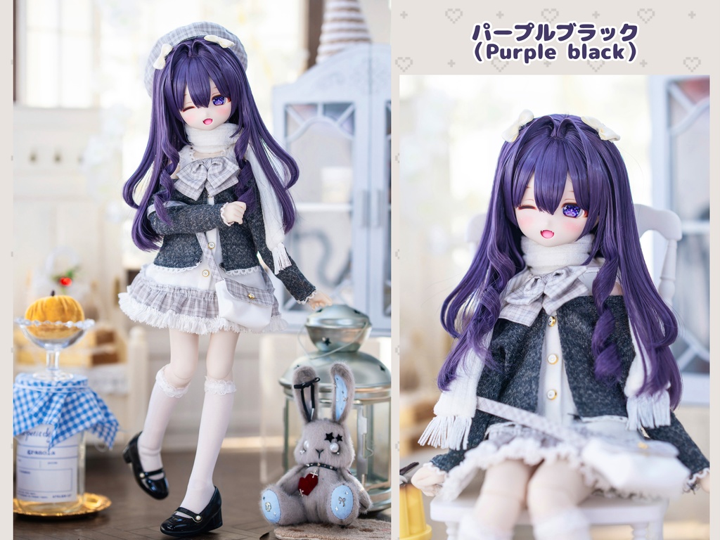 *受注* (12月通販会)【8-9inch 造形ウィッグ】「もみあげくるくるハーフツイン」