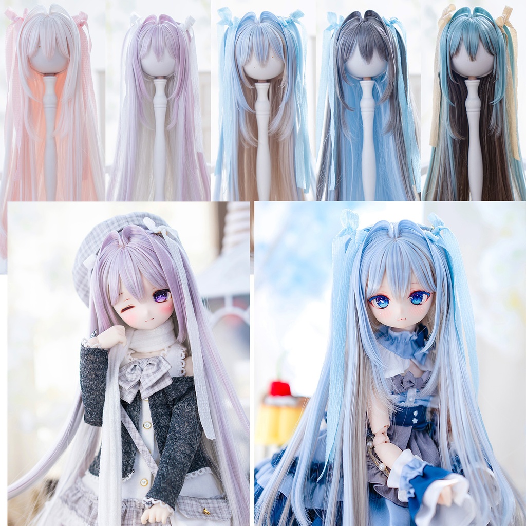 *受注* (12月通販会)【8-9inch 造形ウィッグ】「インナーカラーハーフツインロング+」