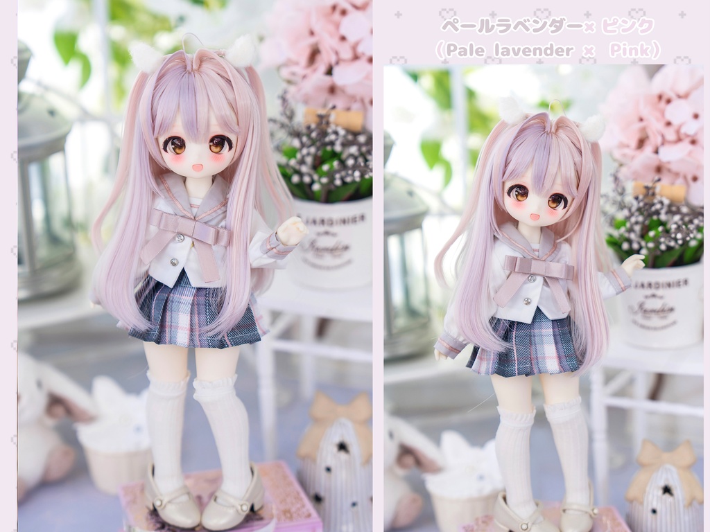 (12月通販会)【7-8inch 造形ウィッグ】 「インナーカラーハーフツインロング+」