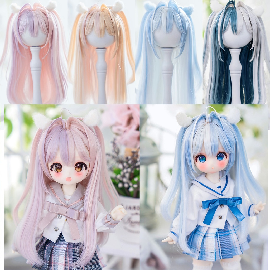 (12月通販会)【7-8inch 造形ウィッグ】 「インナーカラーハーフツインロング+」