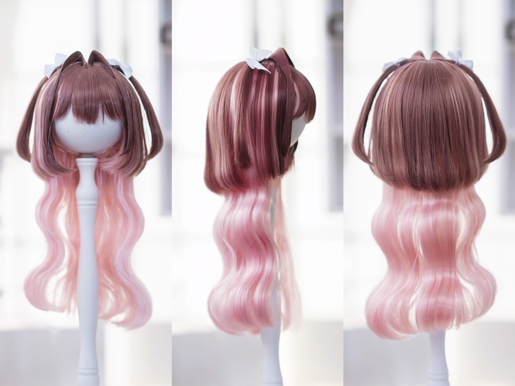 *受注* (3月通販会)【8-9inch 造形ウィッグ】「魔法少女レイヤーハーフツイン」