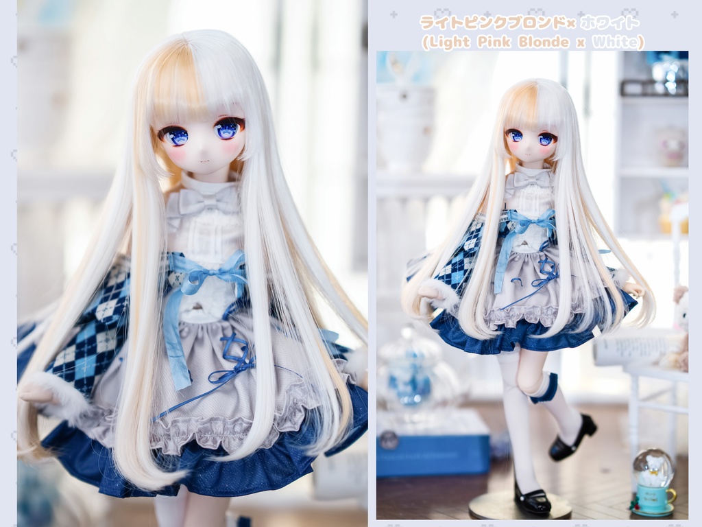 *受注* (3月通販会)【8-9inch 造形ウィッグ】「ツートーン姫カットロング+」