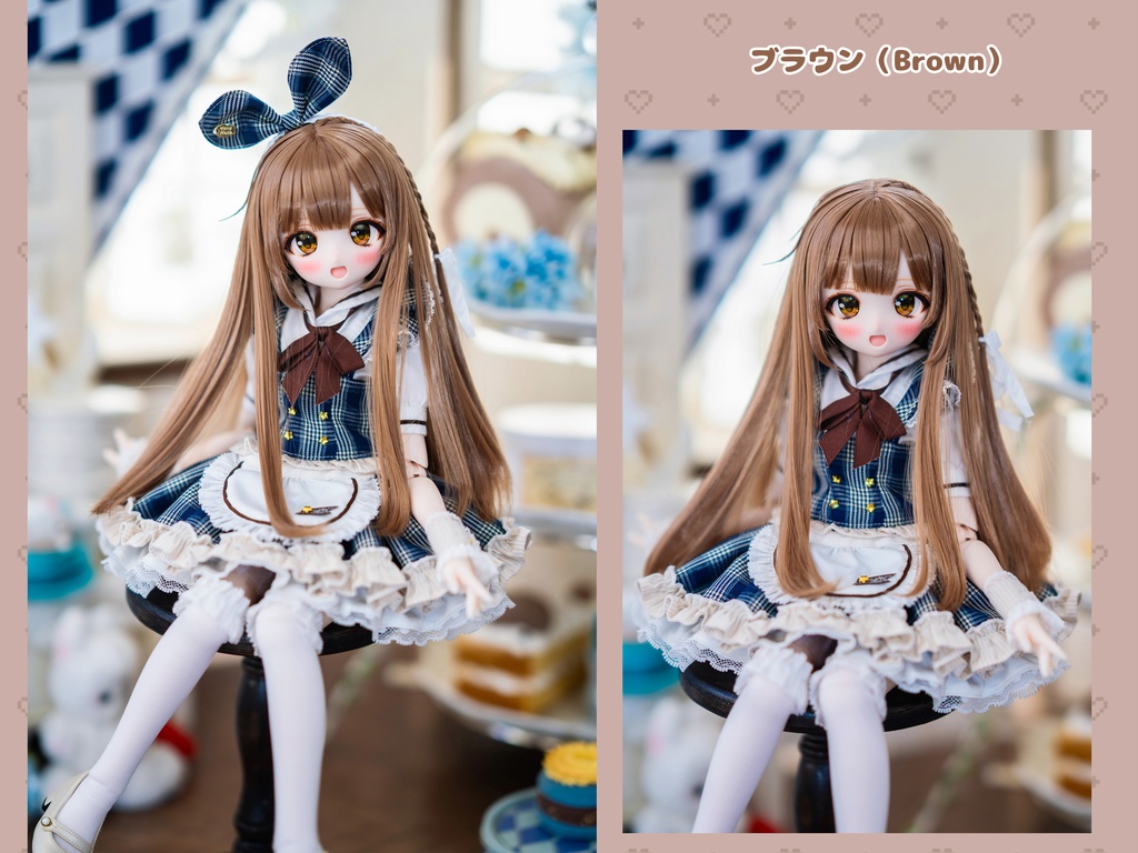 *受注* (3月通販会)【8-9inch 造形ウィッグ】「委員長三つ編みロング」