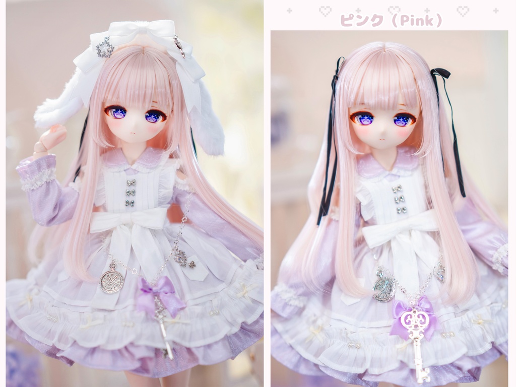 (4月通販会) 【8-9inch 造形ウィッグ】「真面目ちゃんツーサイドアップ」