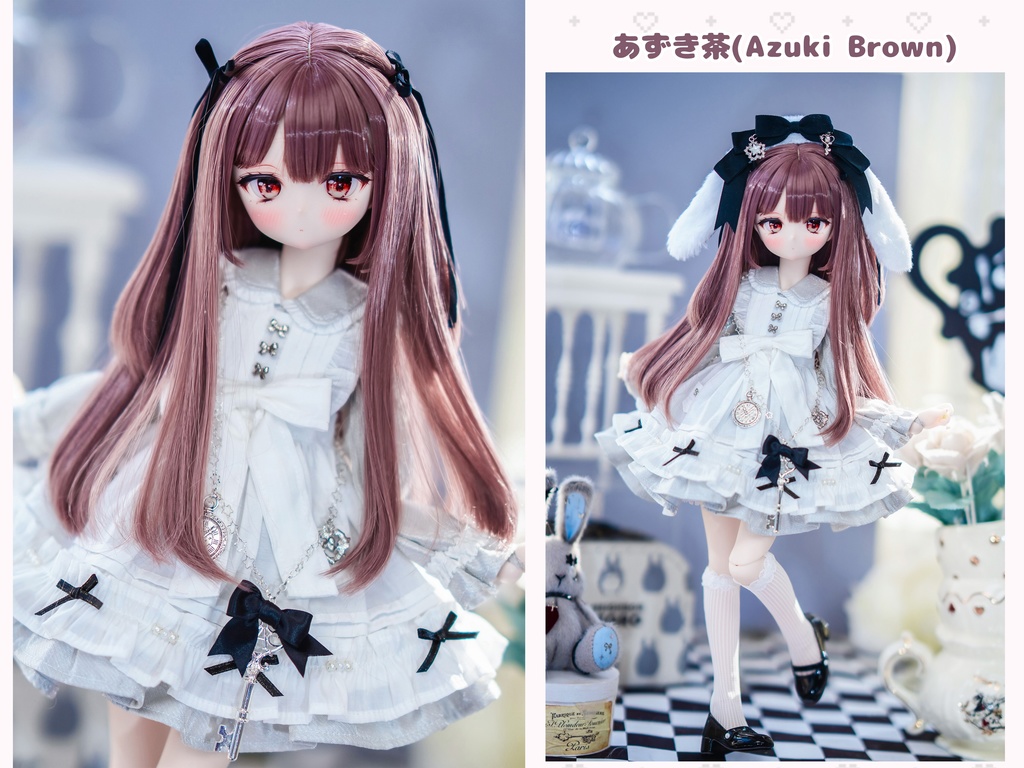 (4月通販会) 【8-9inch 造形ウィッグ】「真面目ちゃんツーサイドアップ」