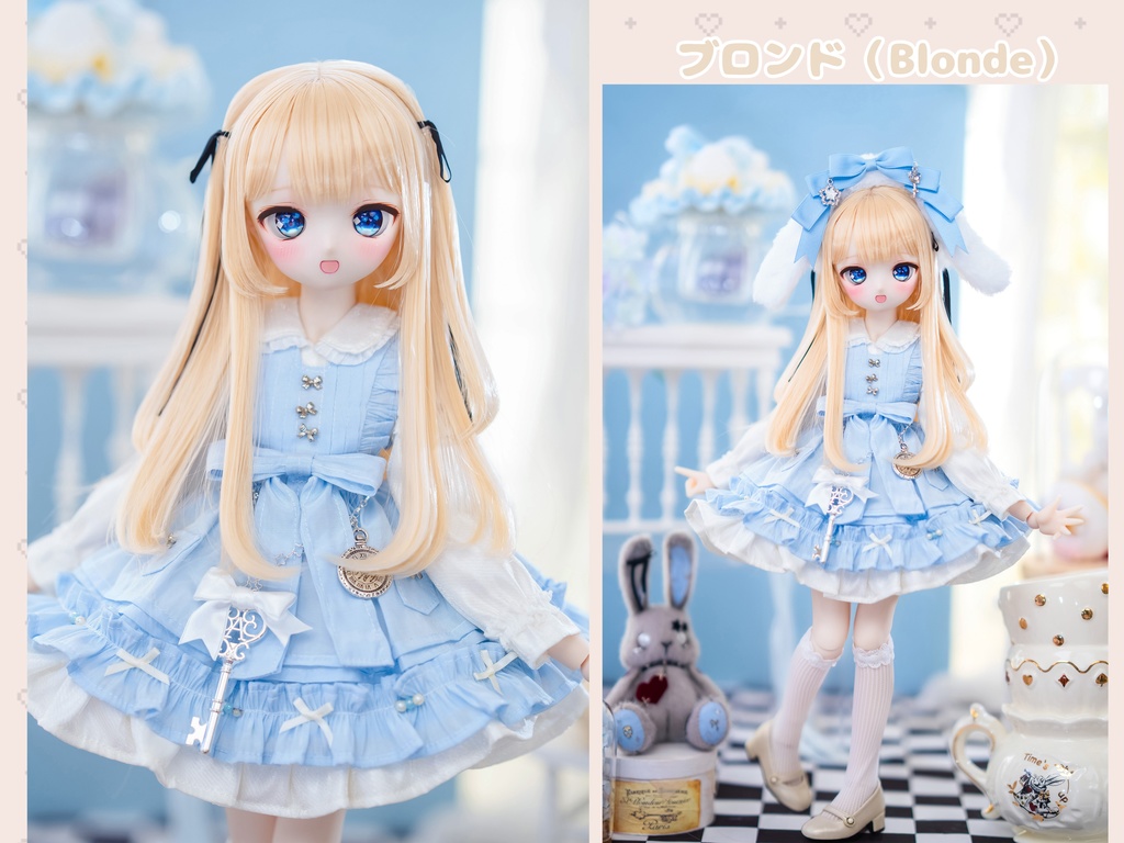 (4月通販会) 【8-9inch 造形ウィッグ】「真面目ちゃんツーサイドアップ」