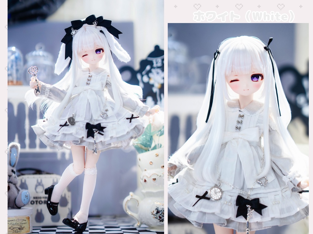 (4月通販会) 【8-9inch 造形ウィッグ】「真面目ちゃんツーサイドアップ」