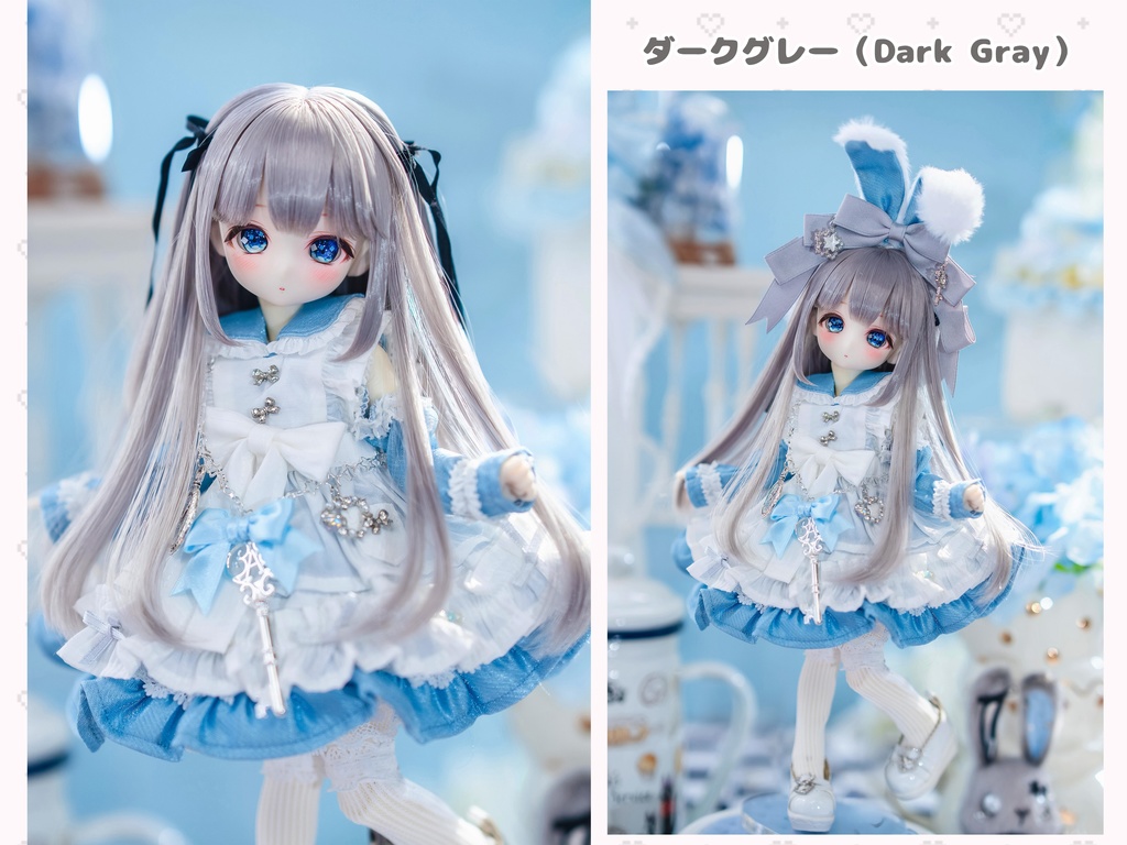 (4月通販会) 【7-8inch 造形ウィッグ】「真面目ちゃんツーサイドアップ」