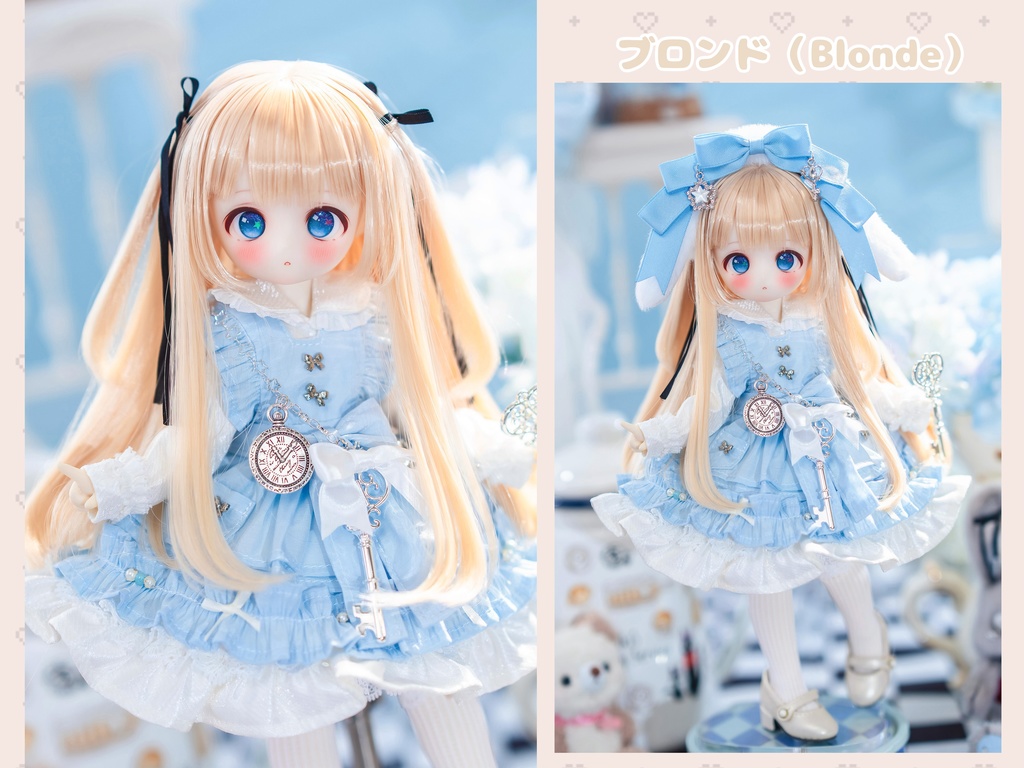 (4月通販会) 【7-8inch 造形ウィッグ】「真面目ちゃんツーサイドアップ」